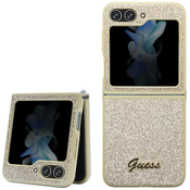 GUESS GUHCZF5HGGSHP ovitek Samsung Galaxy Z Flip 5 F731 - zlat z bleščicami