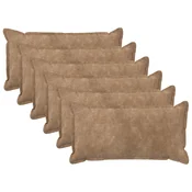 vidaXL Prevleka za blazino 6 pcs HOUTEN Taupe 40 x 80 cm Mikrofibra