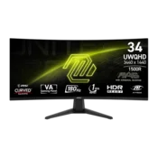 MSI 34 MAG 346CQ UWQHD VA 180Hz HDMI/DP zakrivljeni gejmerski monitor u crnoj boji