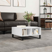 Stolic za kavu bijeli 60 x 60 x 30 cm od konstruiranog drva