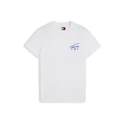 Tommy Jeans Majica modra / češnjevo rdeča / bela