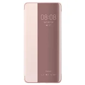 Huawei original preklopna torbica Smart View za Huawei P30 Pro roza z okenčkom