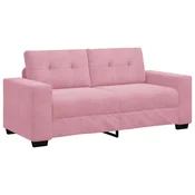 Vidaxl Dvosed roza 180x77x82 cm žamet