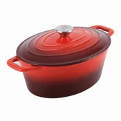 CS Kochsysteme Litoželezna pekač z pokrovom Xanten 36 x 28 cm, rdeča