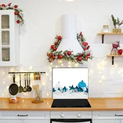 tulup.si Steklena podloga za rezanje Božič Baubles okraski sneg 60x52 cm