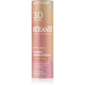 Attitude Oceanly Plastic Free Beauty balzam za toniranje usana SPF 30 nijansa Peachy Shell 8.5 g
