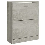 Vidaxl Omarica za čevlje betonsko siva 63x24x81 cm inženirski les