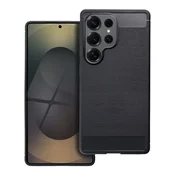 Ovitek Carbon Lux TPU Samsung Galaxy S25 Ultra - črn