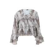 VERO MODA Bluza VMTARA svetlo modra/črna