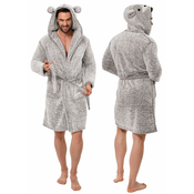 Moški kopalni plašč Grey Teddy Bear S