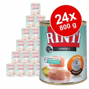 Varčno pakiranje Rinti Sensible 24 x 800 g - Govedina & riž