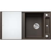 Blanco pomivalno korito AXIA III 5 S InFino SILGRANIT desko steklo, z daljin. prim. - KAVA