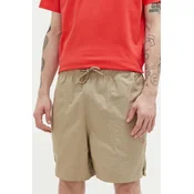 Bombažne kratke hlače Dickies bež barva