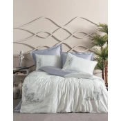Lessentiel Maison Komplet posteljina Biana, 200x220 cm, Siva-Bela