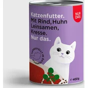 NUR DAS Mačja hrana - govedina in laneno seme - 400 g