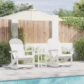 Set lounge namještaja za vrt 3 pcs Bijelo HDPE