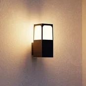 Zunanja stenska svetilka Forlight Veta, črna, aluminij, širina 9 cm - Sodobni - črna, opal