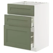 METOD / MAXIMERA Pod.element sudop. i 3front/2fioke, bela/Axstad sivozelena, 60x60 cm