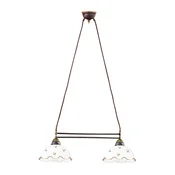 Kolarz 731.82.160 - Luster na sajli NONNA 2xE27/75W/230V, cvetni motiv, boja ružicastog zlata