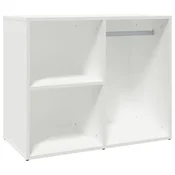 Vidaxl Garderobna omarica bela 80x40x65 cm konstruiran les