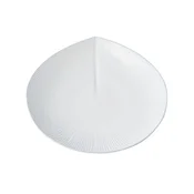 Jedilni krožnik SNOW LEAF 25 cm, bela, keramika, MIJ