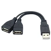 PREMIUMCORD Polnilni kabel USB 2.0, 15 cm, črn