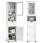 Songmics Kopalniška omarica 40x30x165 cm Bela
