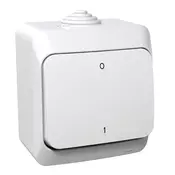 Schneider WDE000520 CEDAR PLUS dvopolni prekidač IP44/bijeli