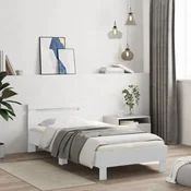 Okvir za krevet s uzglavljem bijeli 100 x 200 cm drveni