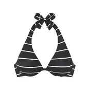 BENCH Bikini zgornji del črna/bela