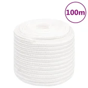 Vidaxl Vrv za čoln popolnoma bela 18 mm 100 m polipropilen