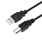 Logilink USB 2.0 kabel, USB-A/M - USB-B/M, crni, 3 m