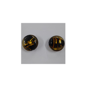 Disk 20 mm crna sa zlatnom sarom – Lampwork perle