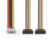 Interni Napojni Kabel | Molex M – 2x SATA 15-pin Ž | 0.15 m | Box Pack | NEDIS