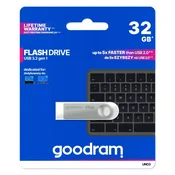 slomart GOODRAM UNO3 32GB USB 3.2 Gen1 srebrni pomnilniški ključek
