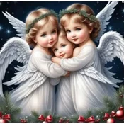 Norimpex - Puzzle Diamantova slika: Trije angelčki 30x40cm - 1 - 39 kosov