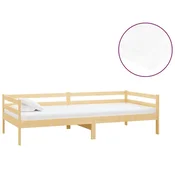 Vidaxl Dnevna postelja z vzmetnico 90x200 cm trdna borovina