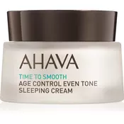 Ahava Time To Smooth posvjetljujuca nocna krema protiv prvih znakova starenja kože (Paraben Free) 50 ml