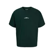 Jack & Jones Junior Majica JJBAY temno zelena / bela
