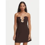 Bardot Cocktail obleka Venya 60479DB Rjava Slim Fit
