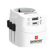 Pretvornik električnega vtiča Skross 1.302462 Pro Light + USB polnilec