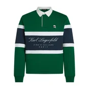 Karl Lagerfeld Majica Ikon marine/travnato zelena/bela