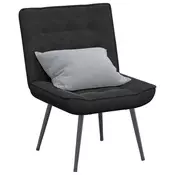 Stolica za opuštanje crna 64x74x84 cm baršun