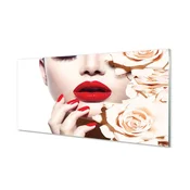 tulup.si Zidna obloga za kuhinju Vrtnice rdeče ustnice ženska 120x60 cm