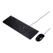 Asus set tastature + miša U2000, žicni, 1000 dpi, crni