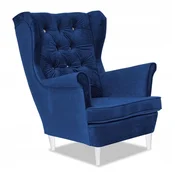 shumee Gaja Scandinavian Family Furniture fotelj z naslonjalom, indigo modraca, žamet