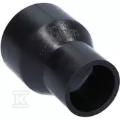 Geberit PEHD redukcija (zožitev) 56x40 simetrična kratka, črne barve (HDPE drenaža)