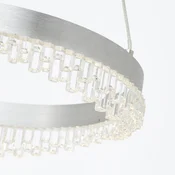 Brilliant Aurora LED viseča svetilka, aluminij, O 30 cm, aluminij, CCT - Dnevna soba/jedilnica - Sodobni - brušeni aluminij