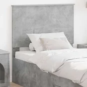 Vidaxl Vzglavje z vzglavjem Betonsko siva 75 cm Konstruiran les