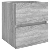 Vidaxl Omarica za umivalnik siva sonoma 41x38,5x45 cm inženirski les